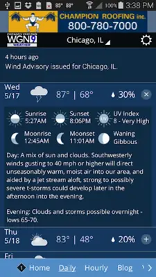 WGN Weather android App screenshot 3